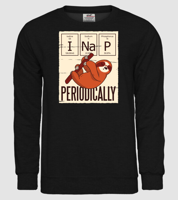 I NaP Periodic tricou leneș model negru pe tricou