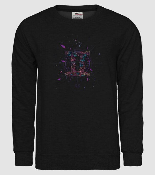 Gemini Zodiac model negru pe tricou