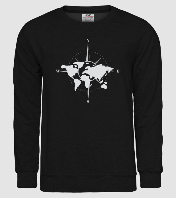 Busolă model negru pe tricou