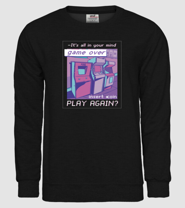 Sala de jocuri Retro Arcade model negru pe tricou