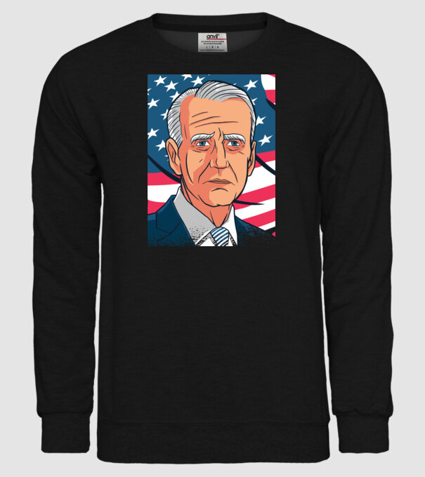 Joe Biden USA model negru pe tricou