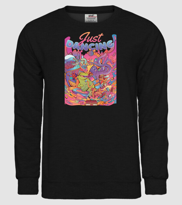 Just Dancing Fulgi de cereale model negru pe tricou