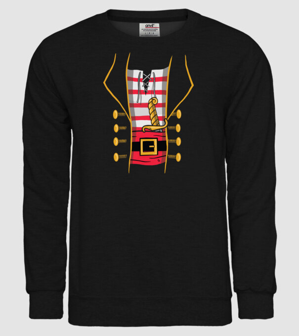 Costum de pirat pentru Halloween model negru pe tricou