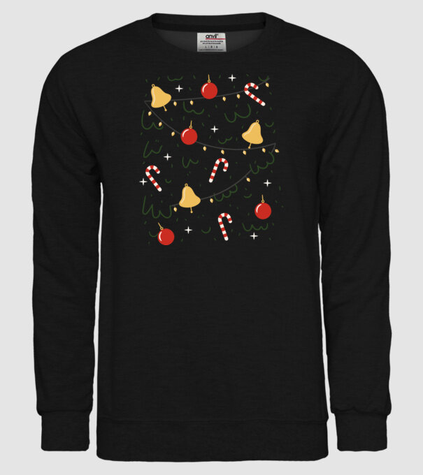 Decorații Crăciun model negru pe tricou