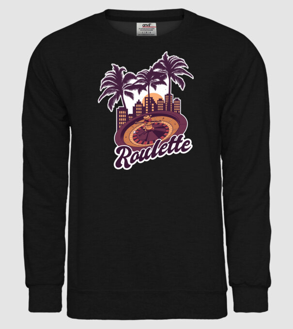Casino Roulette model negru pe tricou