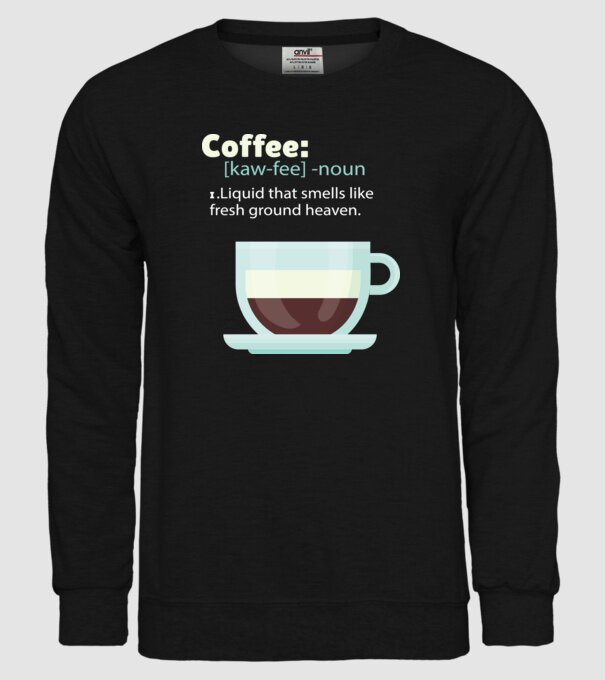 Definiție cafea model negru pe tricou