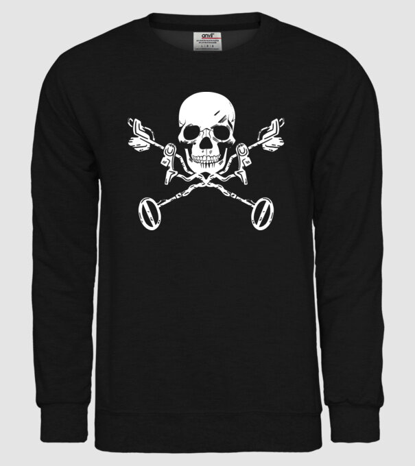 Craniu model negru pe tricou