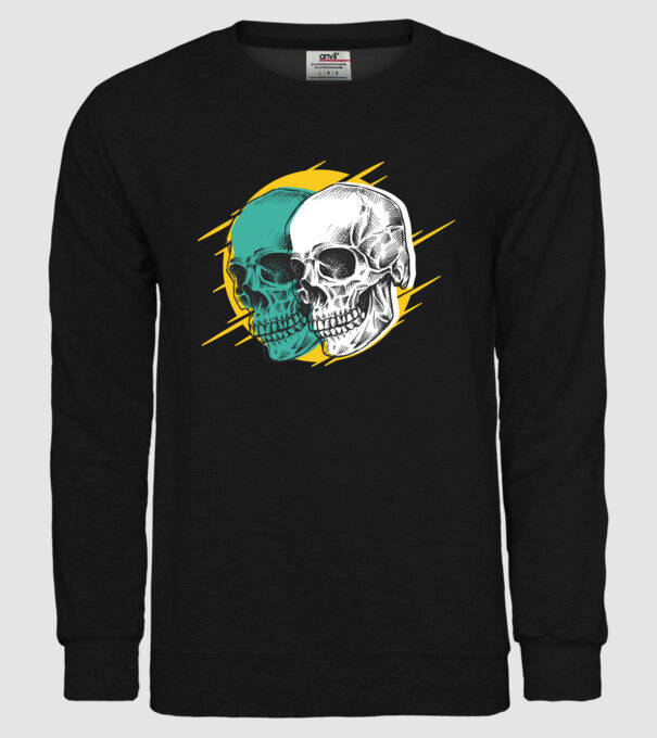Cranii model negru pe tricou