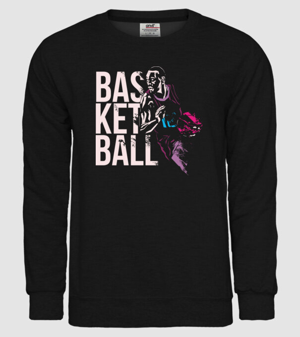 Baschet Silueta model negru pe tricou