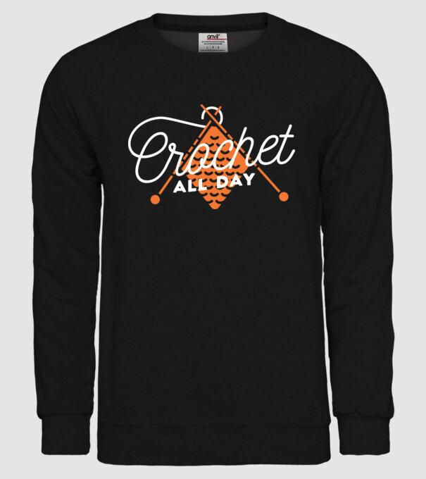 Tricotat pe tot parcursul zilei model negru pe tricou