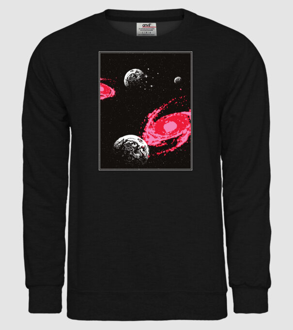 Cosmos Spațiu model negru pe tricou