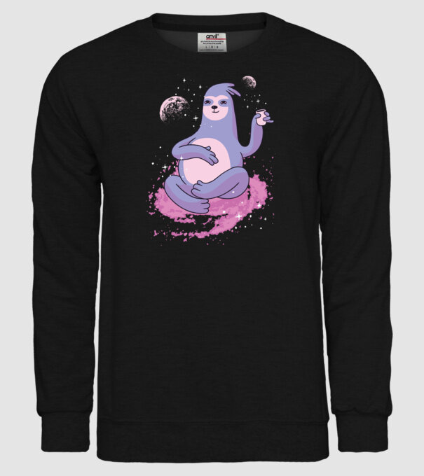 Leneș în spațiu model negru pe tricou