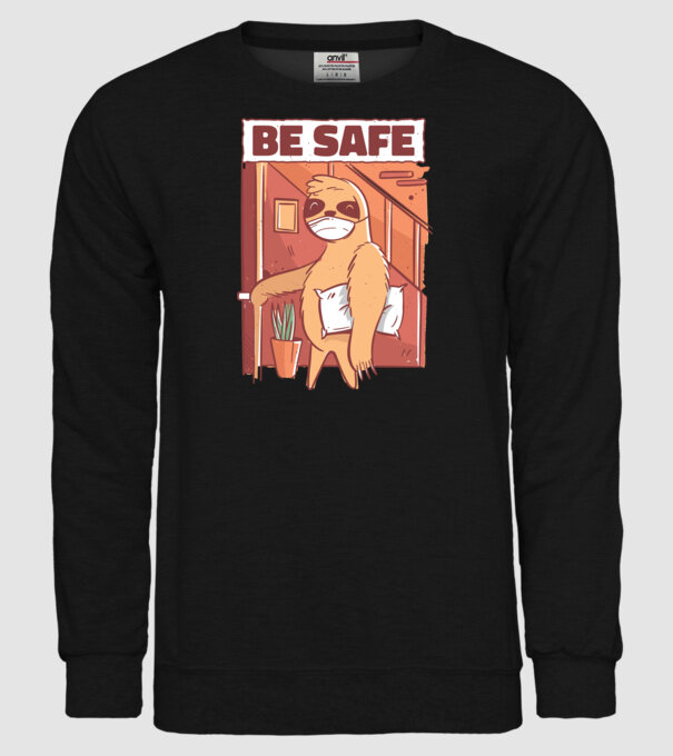 Leneș Be Safe model negru pe tricou