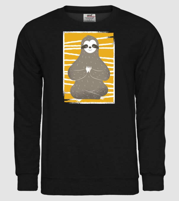 Yoga Leneș model negru pe tricou