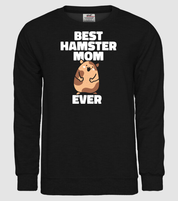 Cea mai bună mamă Hamster model negru pe tricou