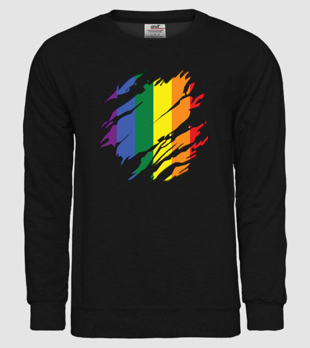 Steag LGBTQ model negru pe tricou