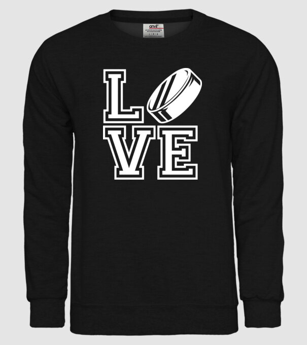Love hochei model negru pe tricou
