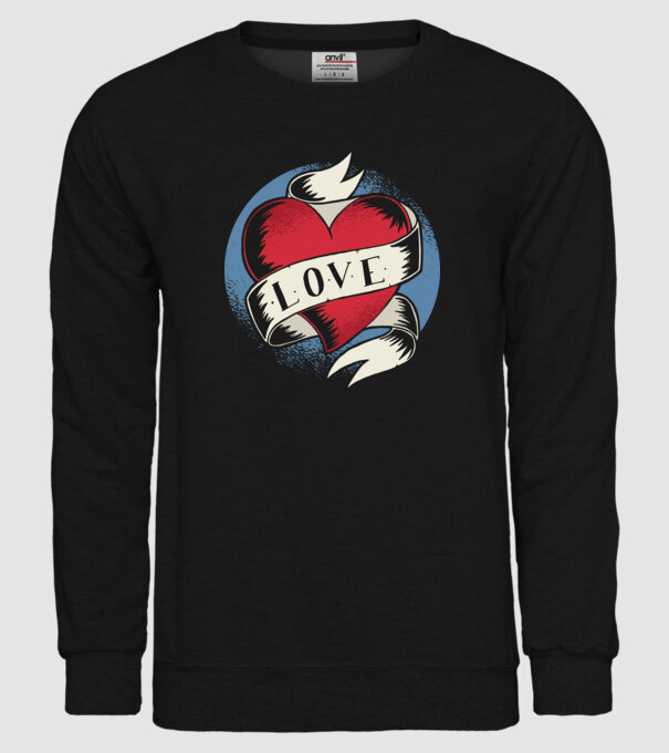 'Love Tatuaj pentru Valentine''s Day' model negru pe tricou