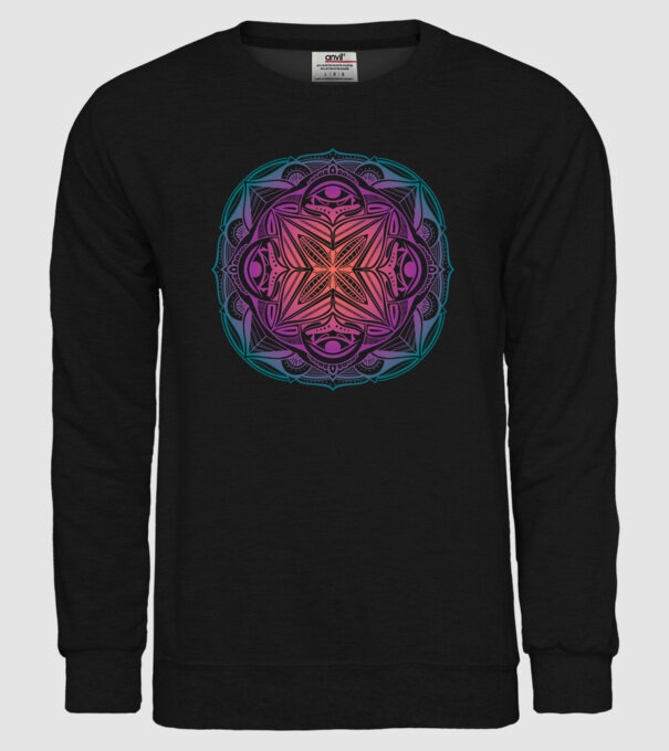 Mandala model negru pe tricou
