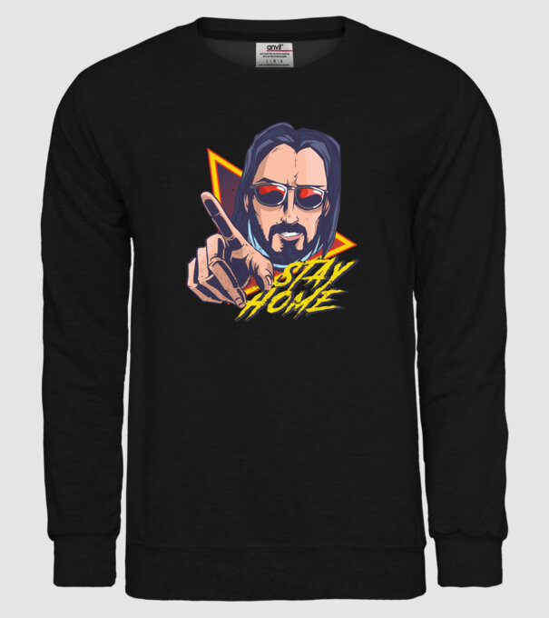 Stai acasă - Stay home model negru pe tricou