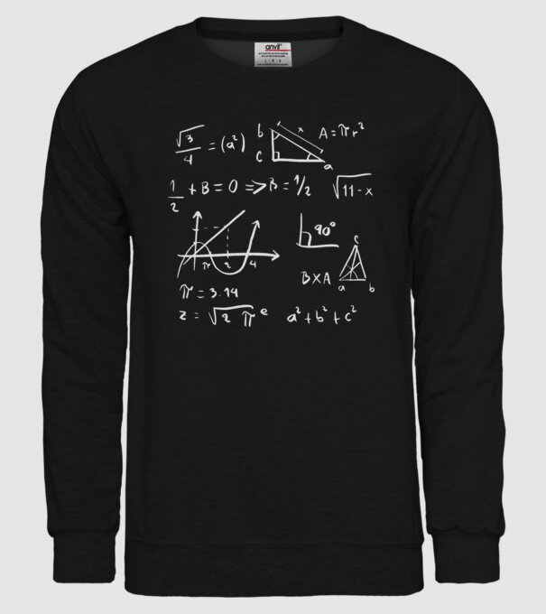 Formule matematice model negru pe tricou
