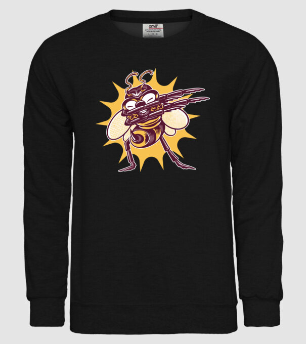 Albină DAB model negru pe tricou