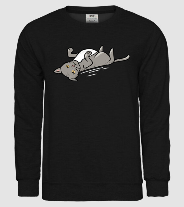 Pisică Cool model negru pe tricou