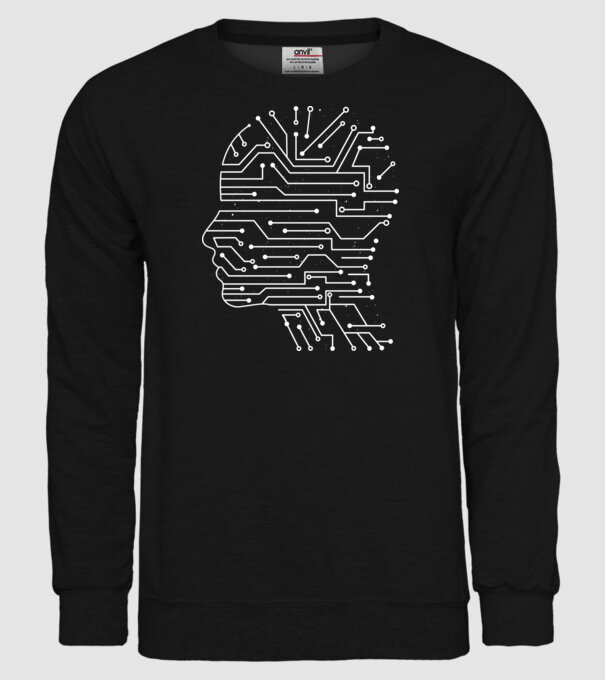 Inteligența artificială AI model negru pe tricou