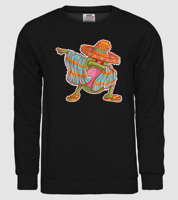 Avocado mexican DAB model negru pe tricou
