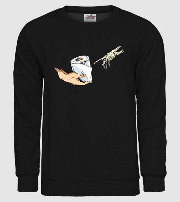 Michelangelo coronavirus hârtie igienică model negru pe tricou