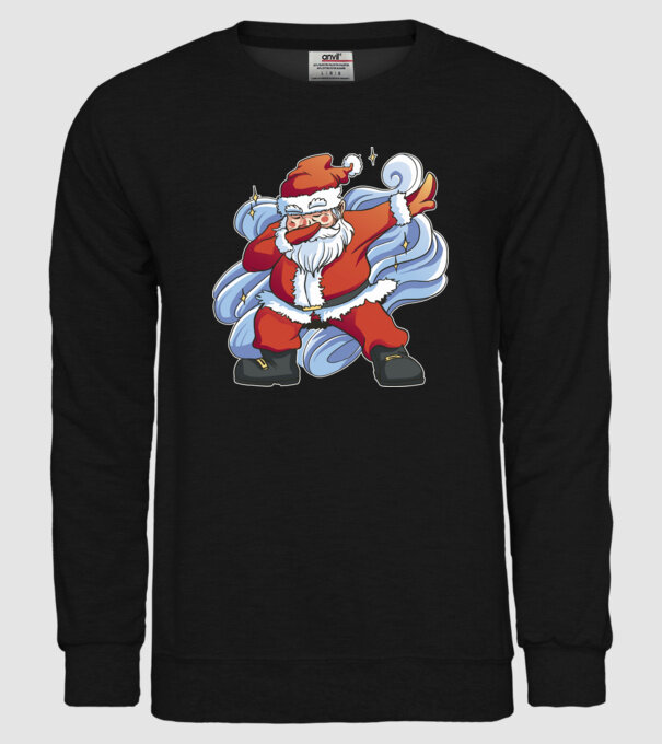 Moș Crăciun DAB pentru Crăciun model negru pe tricou