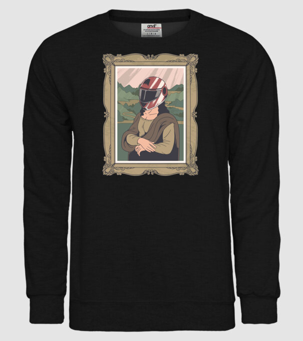 Mona Lisa Concurent model negru pe tricou