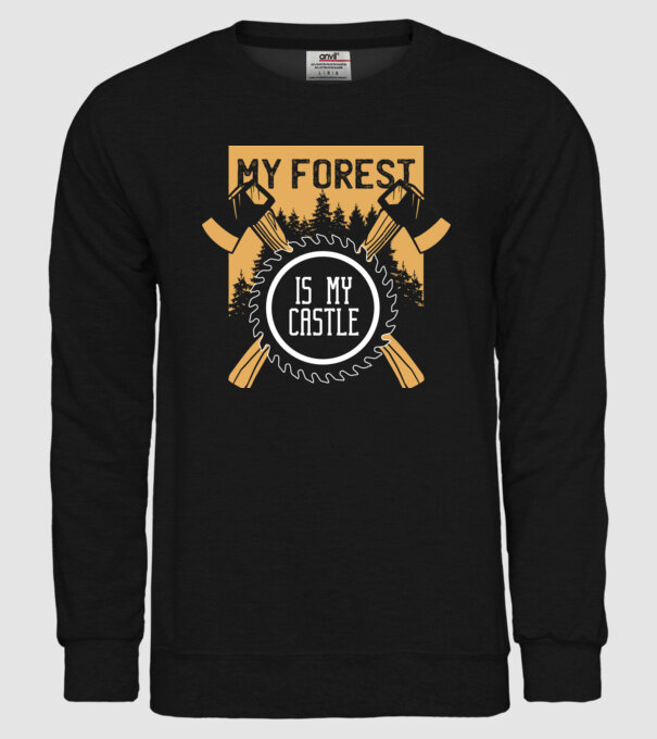 My Forest is my Castle - Pădurea mea este castelul meu model negru pe tricou