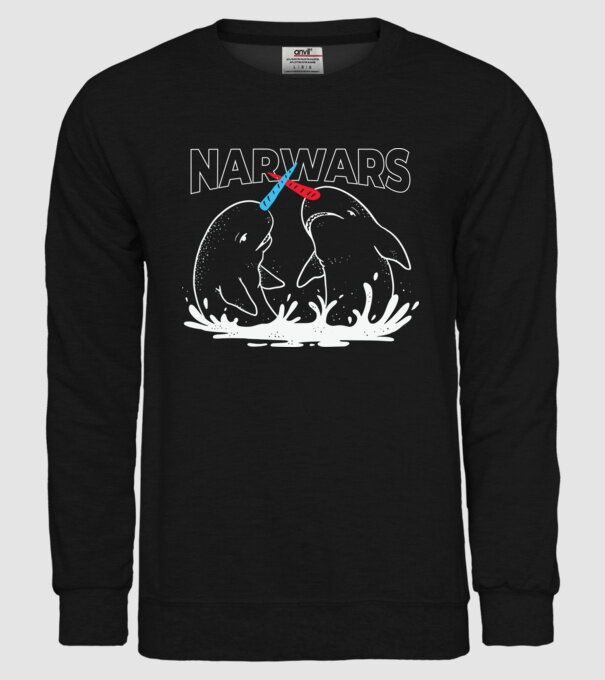 Narwars model negru pe tricou