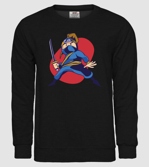 Copil Ninja model negru pe tricou