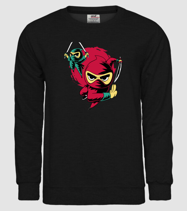 Tricou Ninja model negru pe tricou