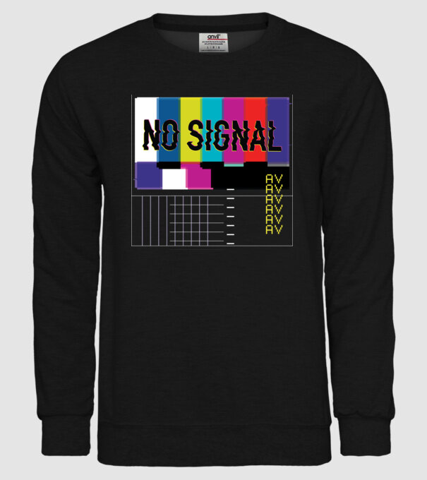 No Signal TV Eroare de transmisie model negru pe tricou