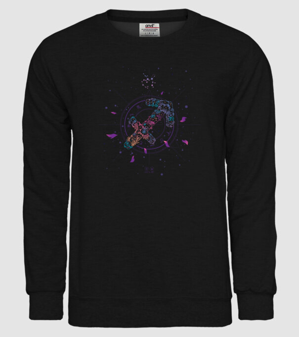 Saggitarius Zodiac model negru pe tricou