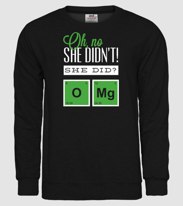 'Oh no she didn''t did she' model negru pe tricou