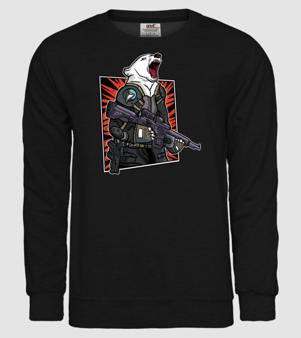 Ursul rusesc înarmat model negru pe tricou