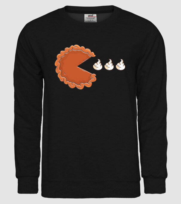 Pacman Cookie model negru pe tricou