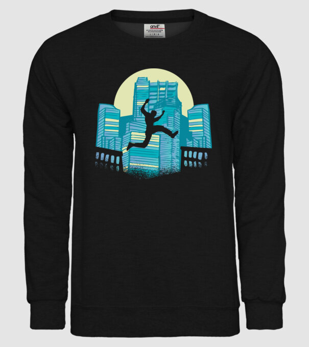 Parkour model negru pe tricou