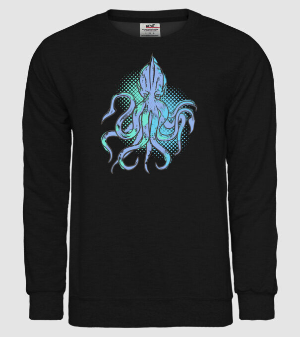 Cthulhu Caracatiță model negru pe tricou
