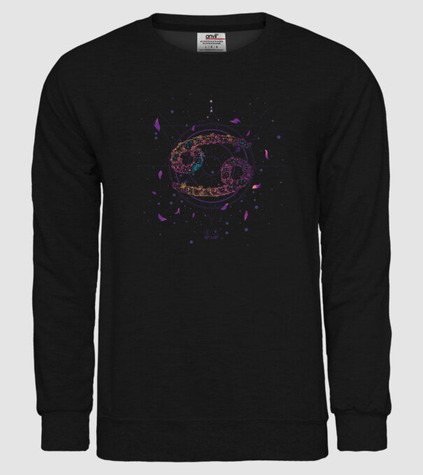 Cancer Zodiac model negru pe tricou