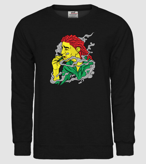 Dreadlock model negru pe tricou