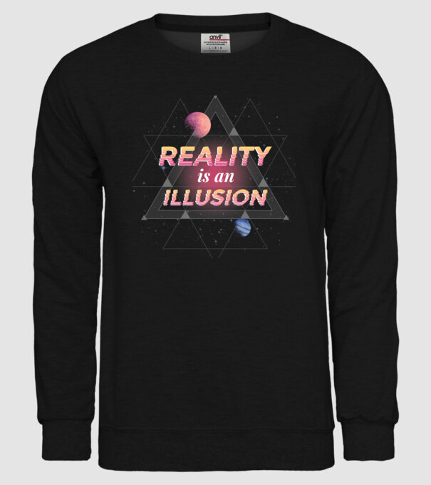 Reality is an Illusion model negru pe tricou