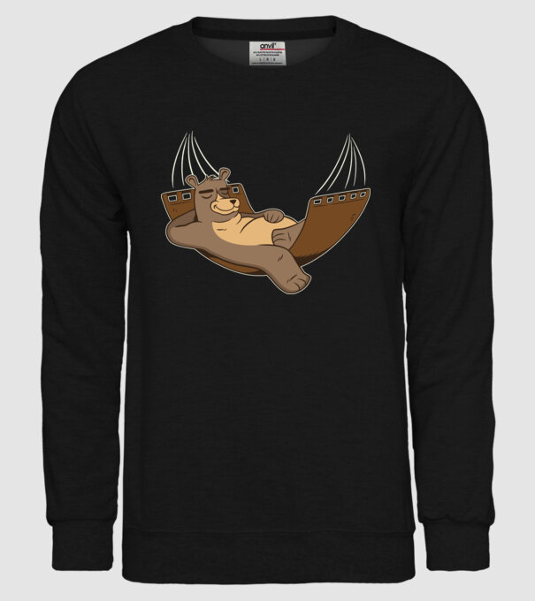 Urs Relax model negru pe tricou