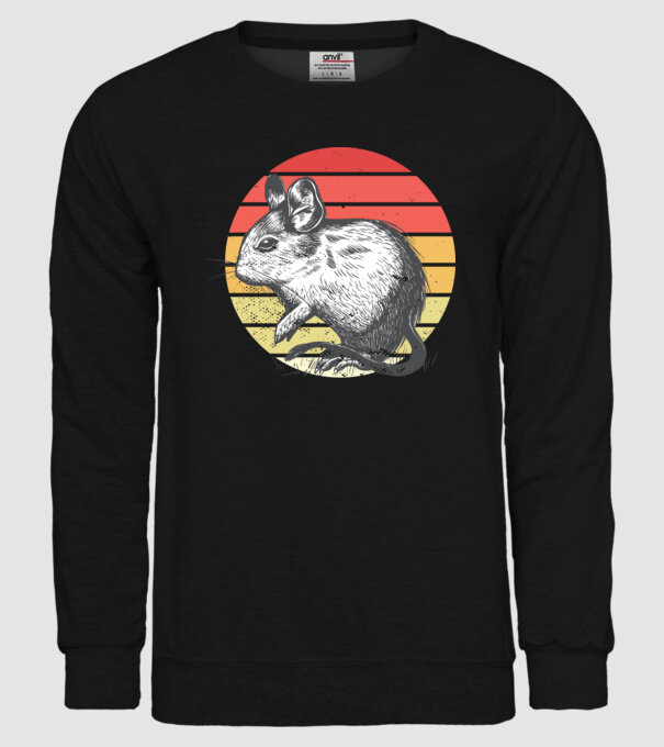 Retro Degu model negru pe tricou