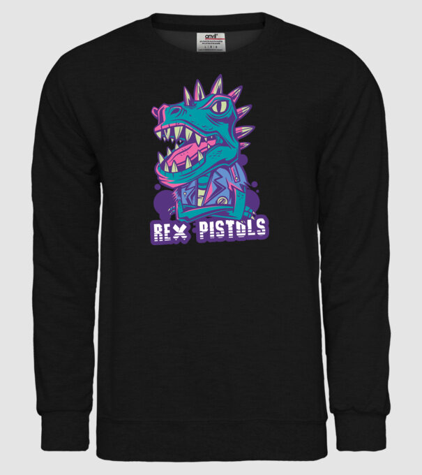 Rex Pistols model negru pe tricou