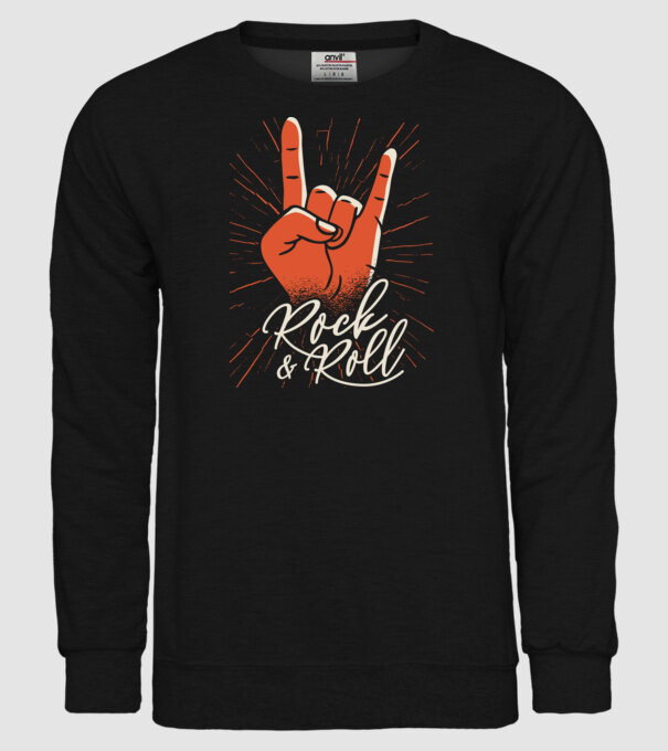 Rock and Roll model negru pe tricou